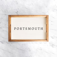 Weathered Personalized Wooden Serving Tray