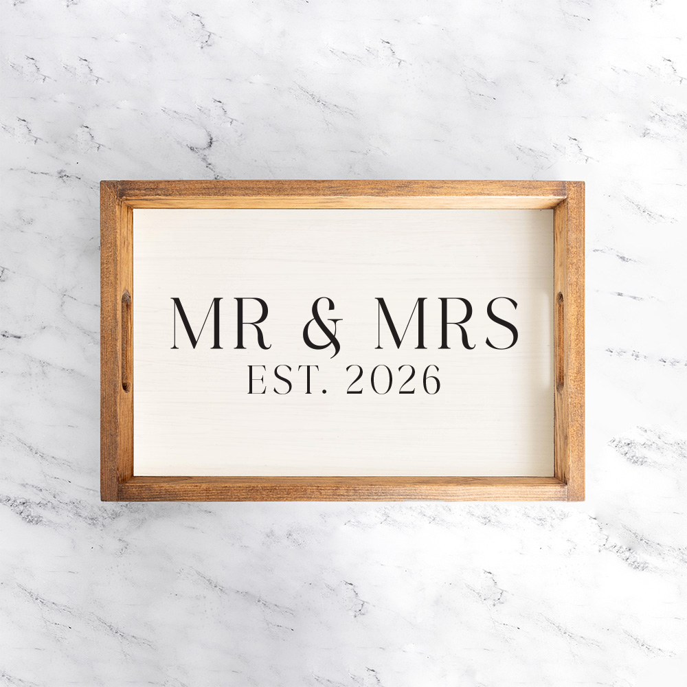 Mr & Mrs Personalized Serving Tray
