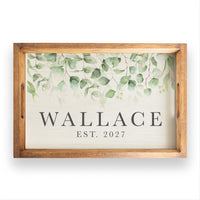 Greenery Personalized Serving Tray