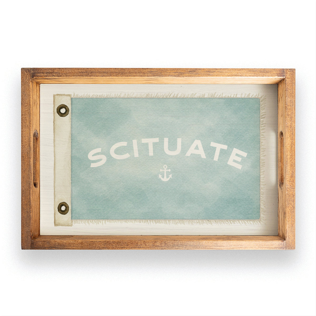 Vintage Flag Anchor Personalized Serving Tray