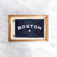 Vintage Flag Star Personalized Serving Tray