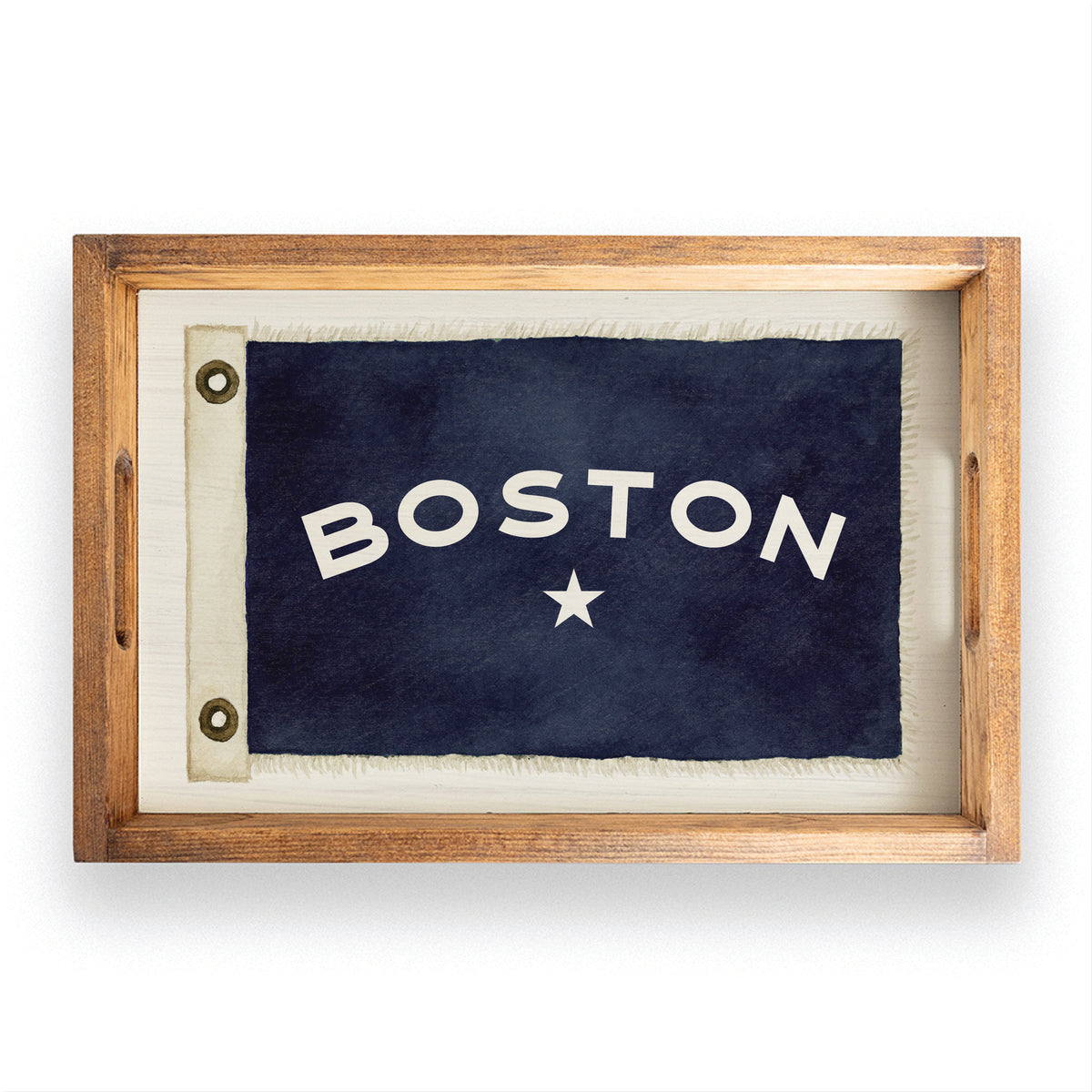 Vintage Flag Star Personalized Serving Tray
