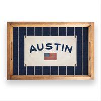 Americana Stripe Personalized  Serving Tray
