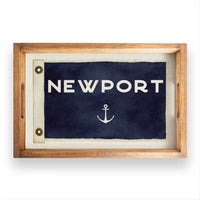 Anchor Vintage Flag Personalized Serving Tray
