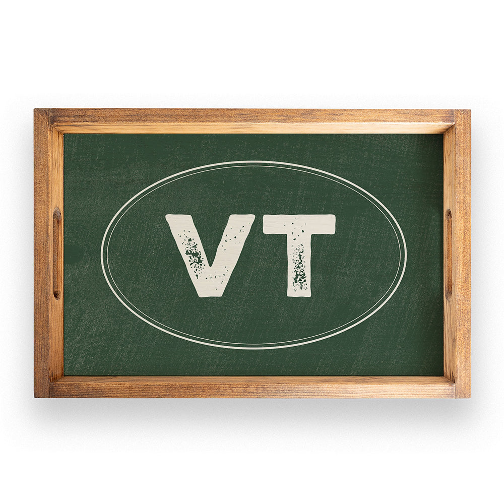 Vermont VT Logo Wooden Serving Tray