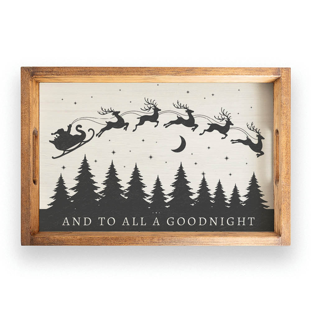 And To All A Goodnight Wooden Serving Tray