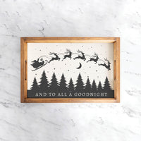 And To All A Goodnight Wooden Serving Tray