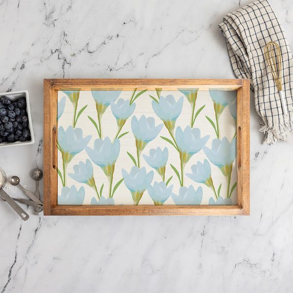 Blue Blossom Serving Tray