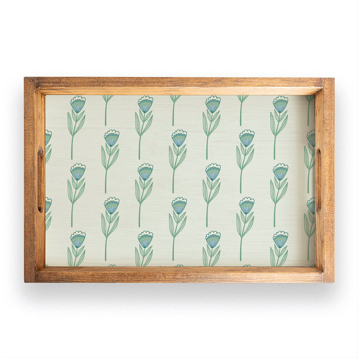 Green Tulip In Line Serving Tray