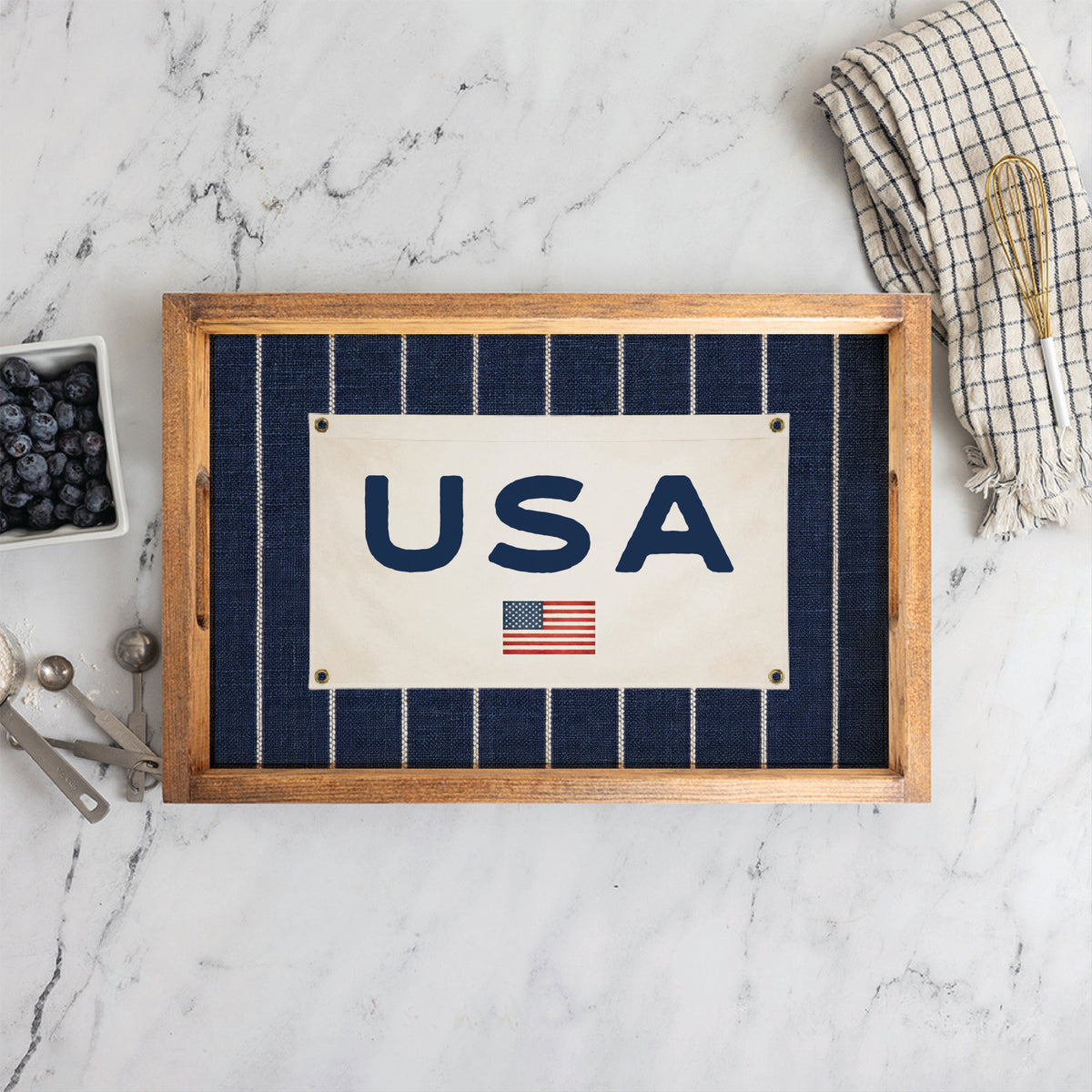 Americana Stripe Serving Tray