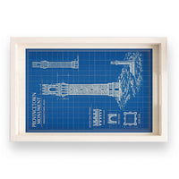 Provincetown Monument Blueprint Serving Tray