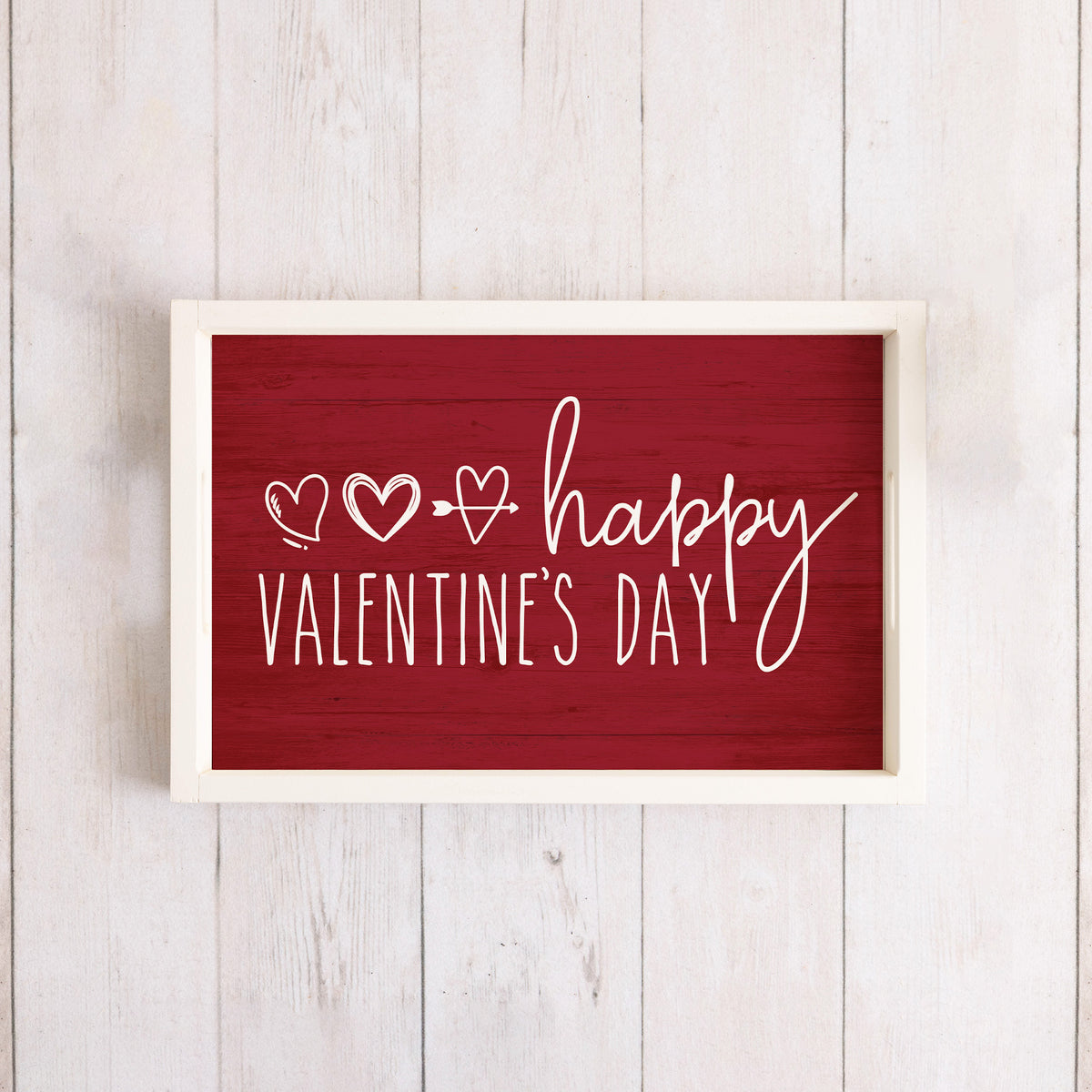 Cupid's Arrow Valentine's Day Wooden Serving Tray