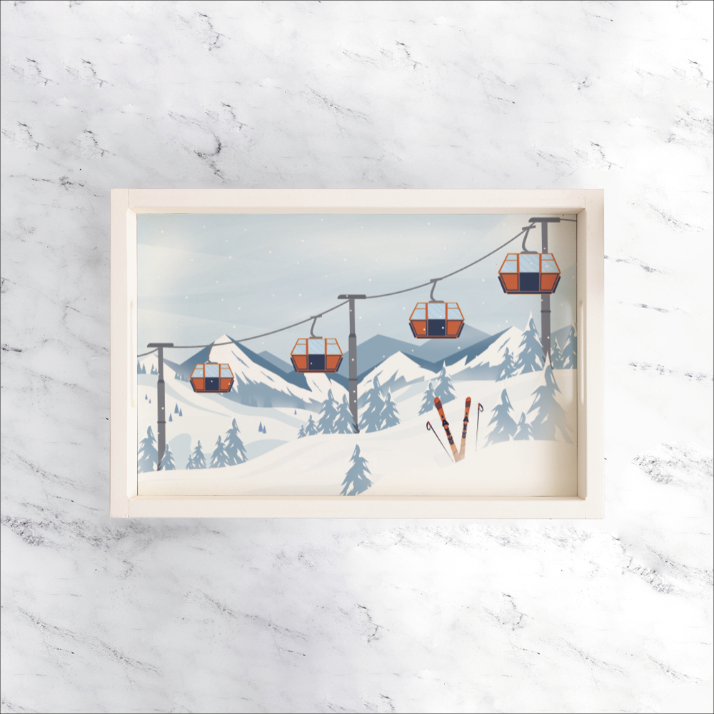 Alpine Lift Wooden Serving Tray