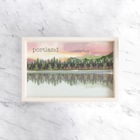Lake Personalized Wooden Serving Tray
