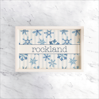 Personalized Snowflake Wooden Serving Tray