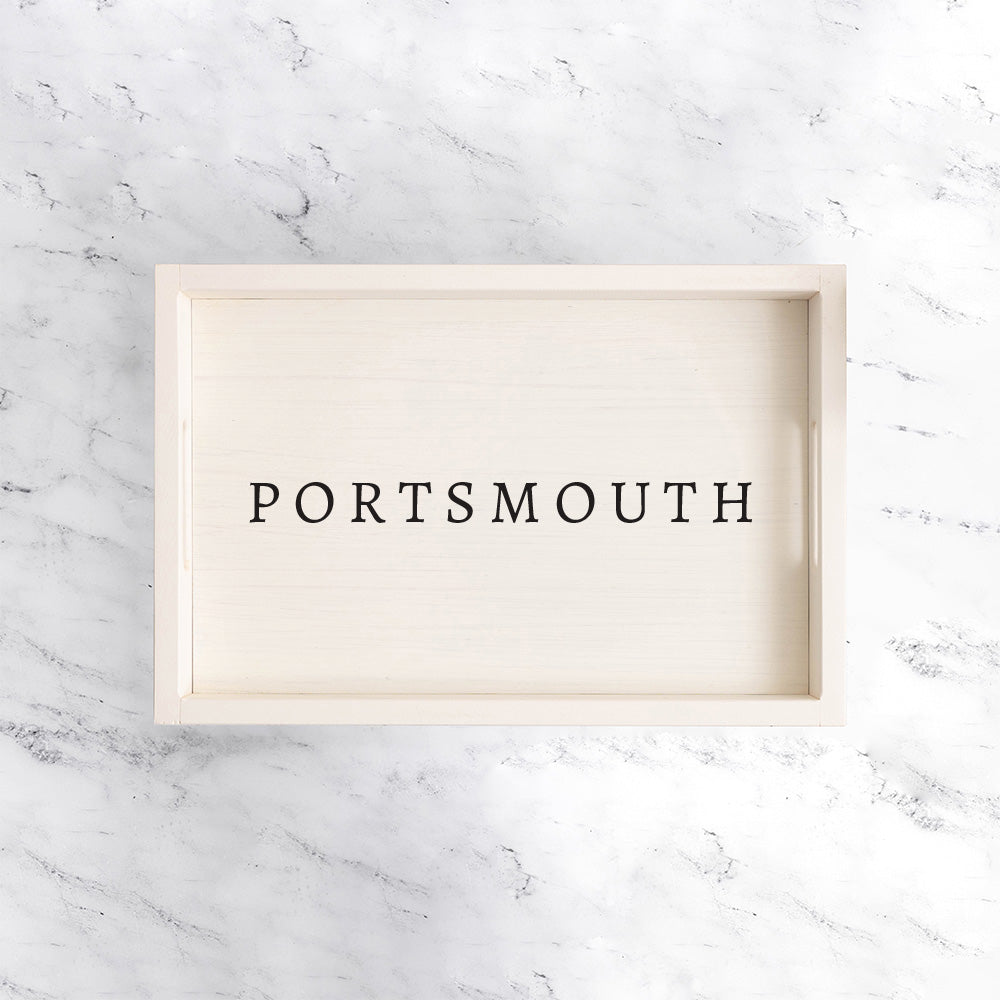 Weathered Personalized Wooden Serving Tray