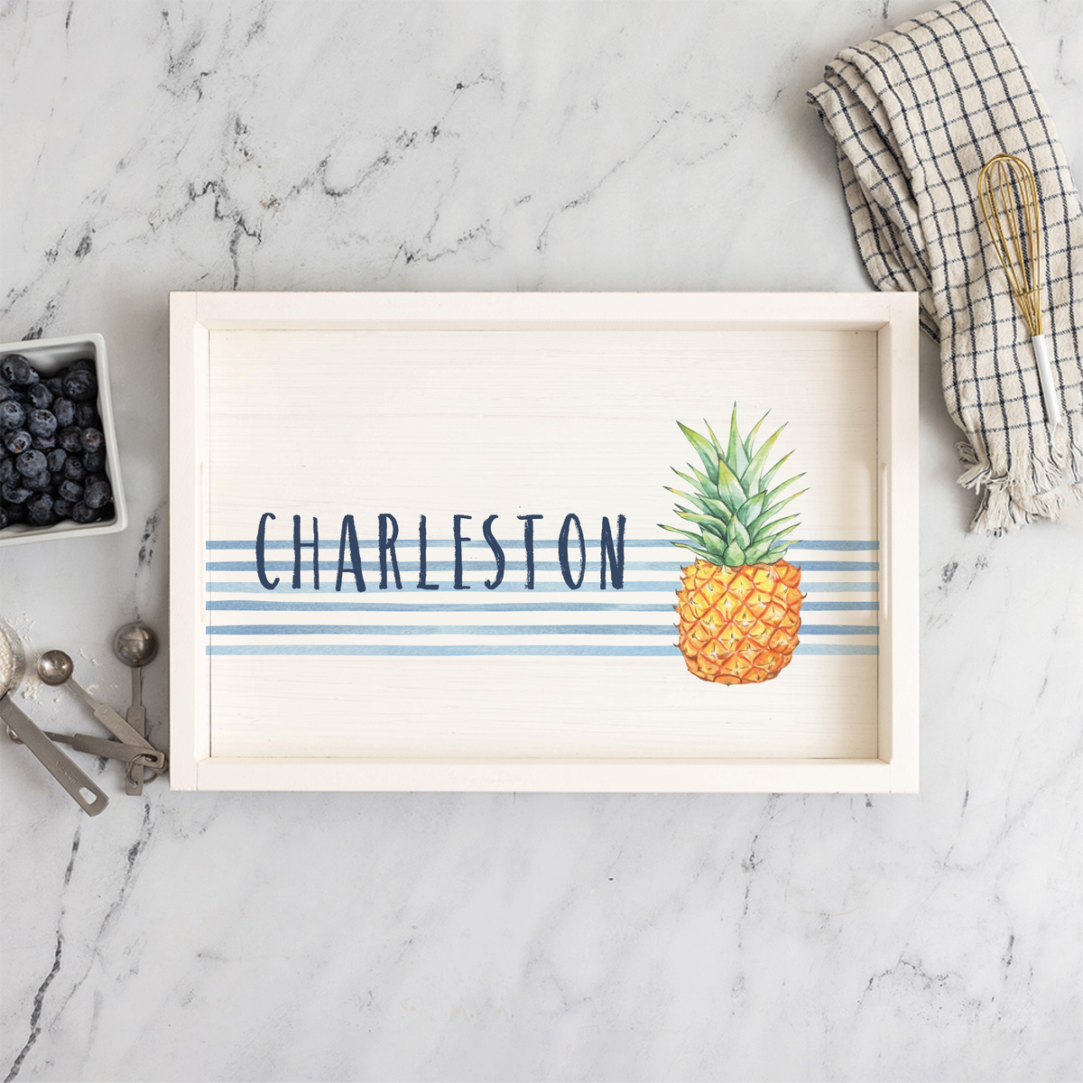 Pineapple Personalized Serving Tray