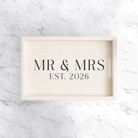 Mr & Mrs Personalized Serving Tray
