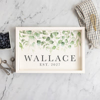 Greenery Personalized Serving Tray