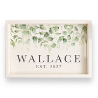 Greenery Personalized Serving Tray