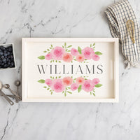 Roses Personalized Serving Tray