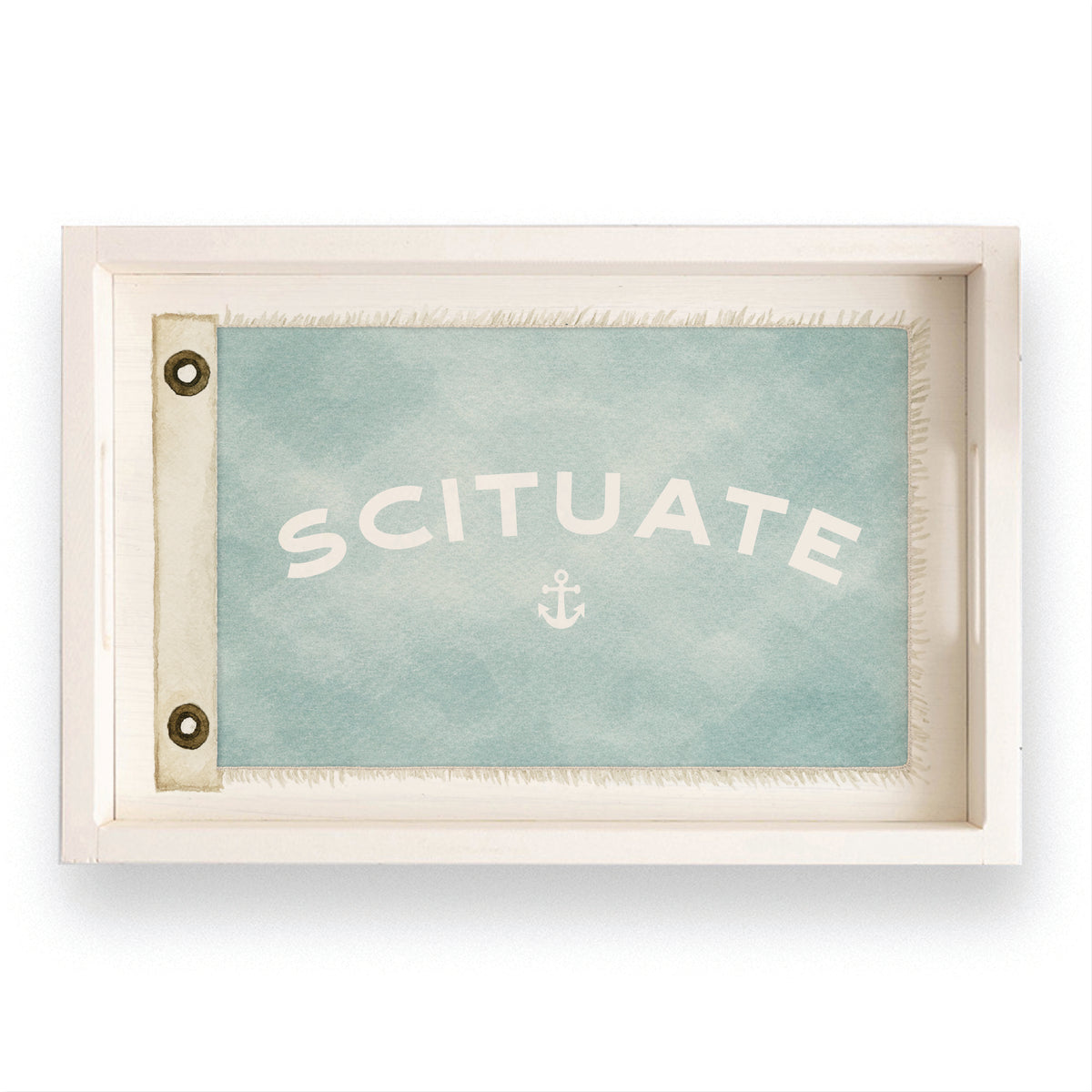 Vintage Flag Anchor Personalized Serving Tray