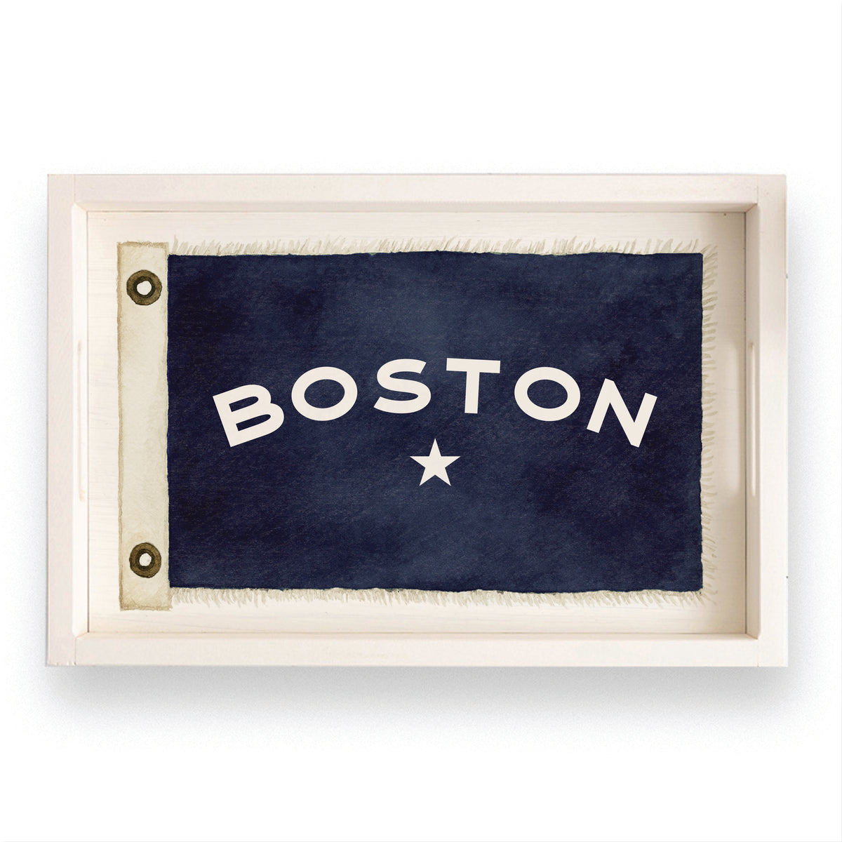 Vintage Flag Star Personalized Serving Tray
