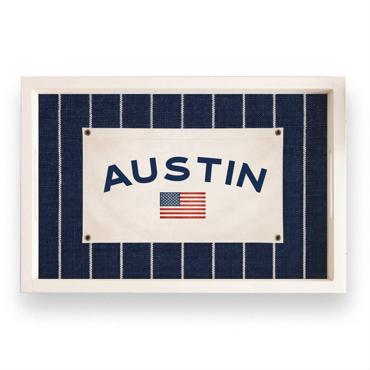 Americana Stripe Personalized  Serving Tray