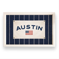 Americana Stripe Personalized  Serving Tray