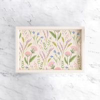 Spring Florals Welcome  Wooden Serving Tray