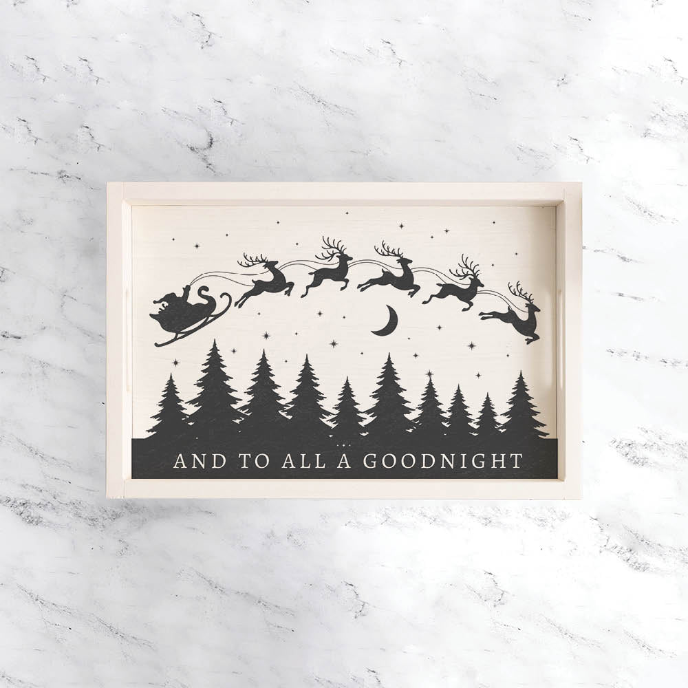 And To All A Goodnight Wooden Serving Tray