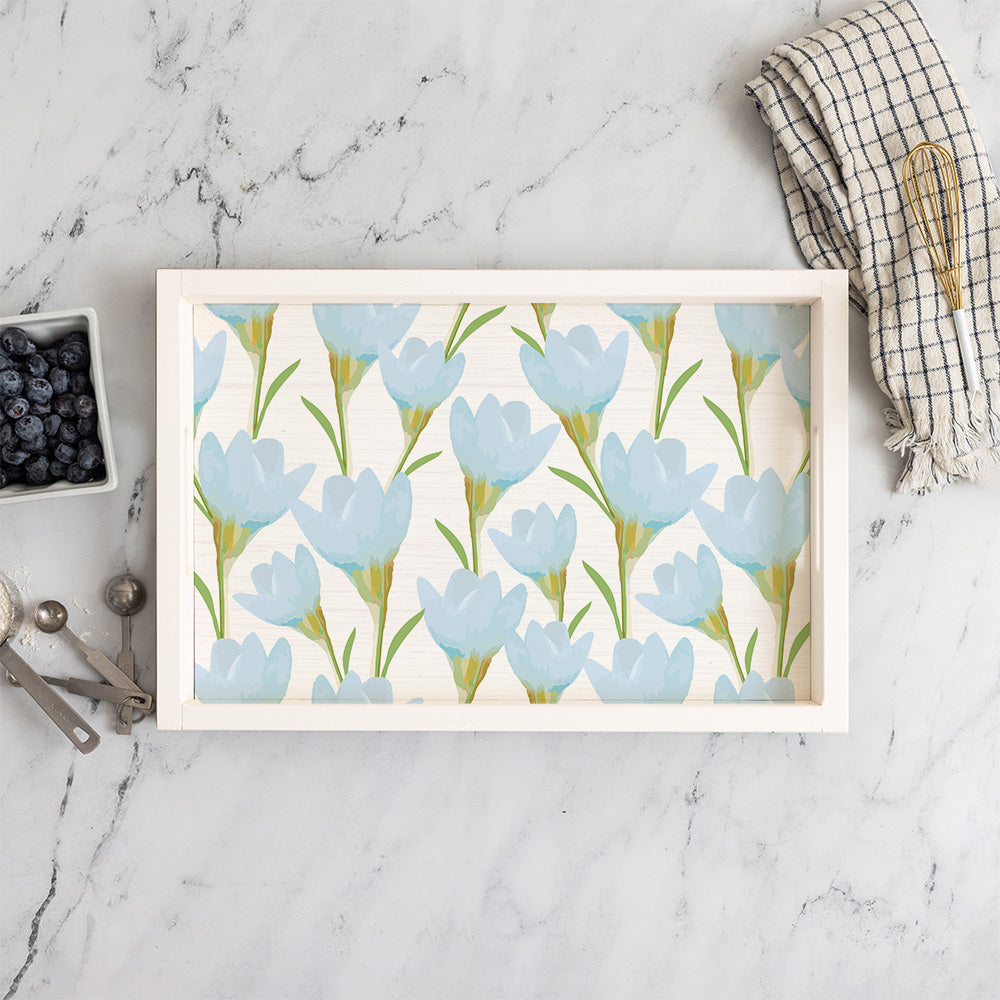 Blue Blossom Serving Tray