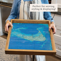 Nantucket Chart Map Serving Tray
