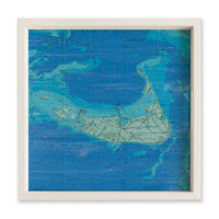Nantucket Chart Map Serving Tray