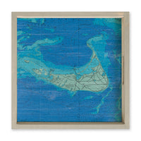 Nantucket Chart Map Serving Tray