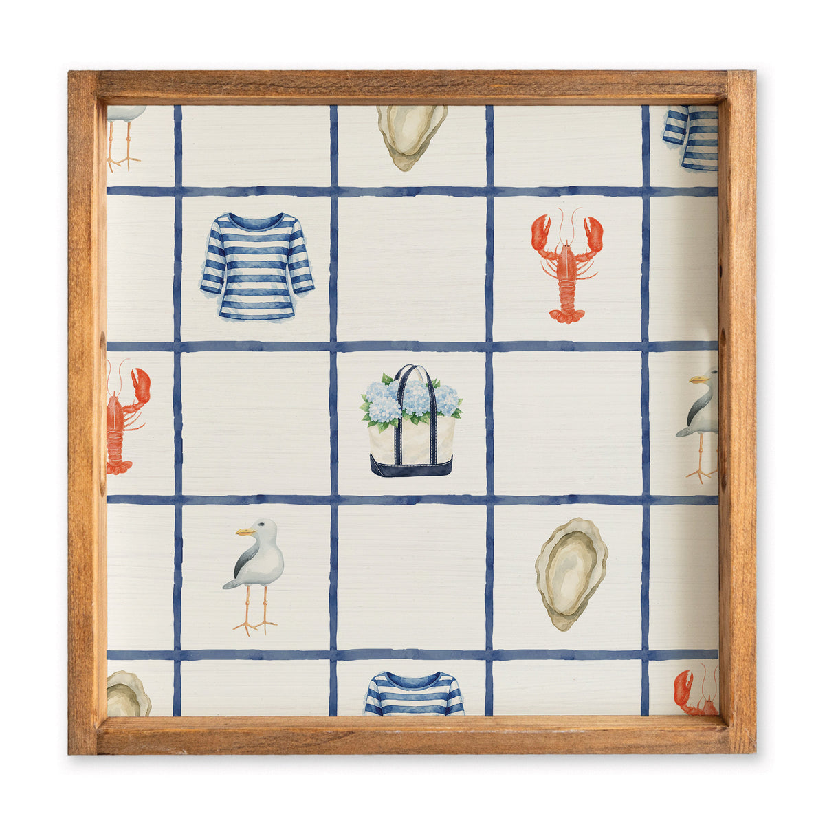 Nautical Icons Square Tray