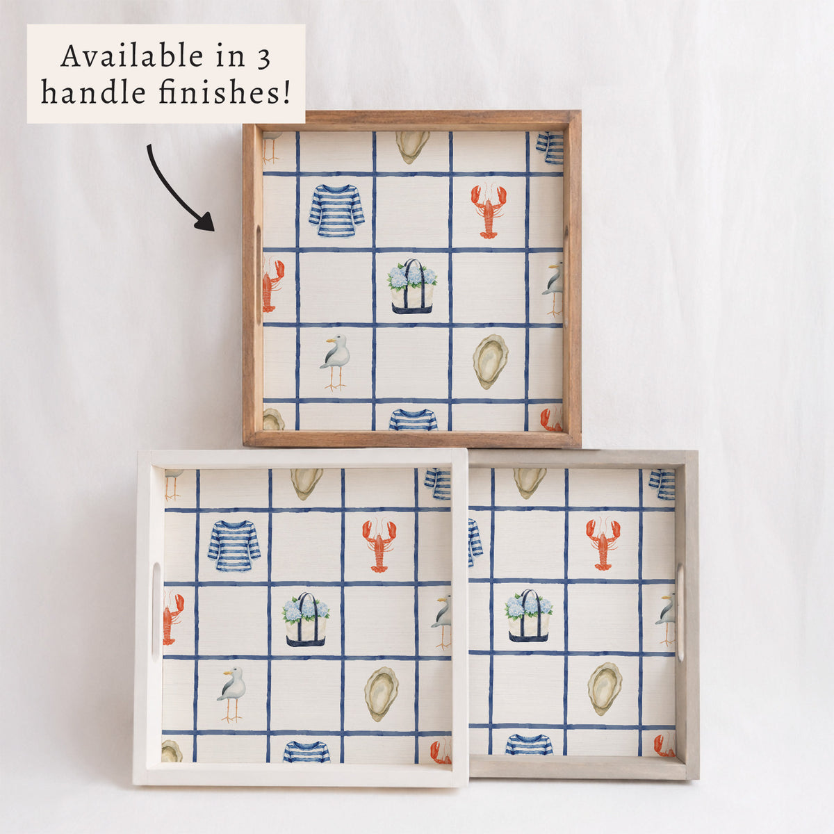 Nautical Icons Square Tray