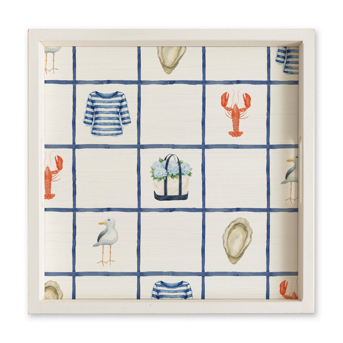 Nautical Icons Square Tray
