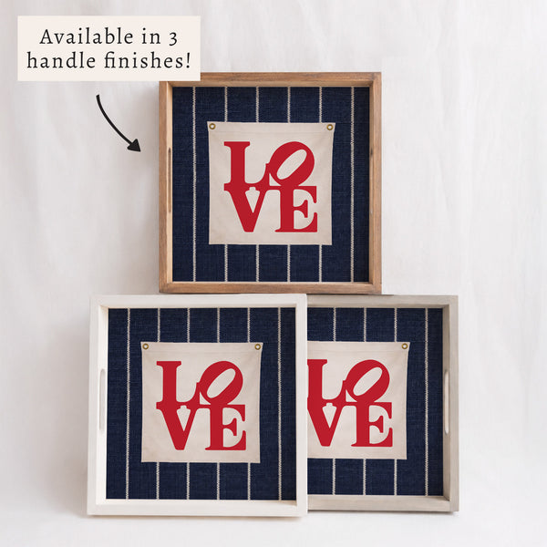 Philadelphia Love Statue Square Tray