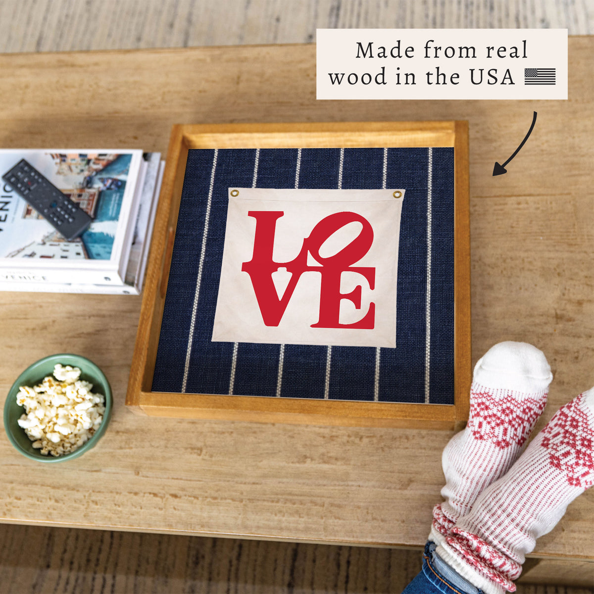 Philadelphia Love Statue Square Tray