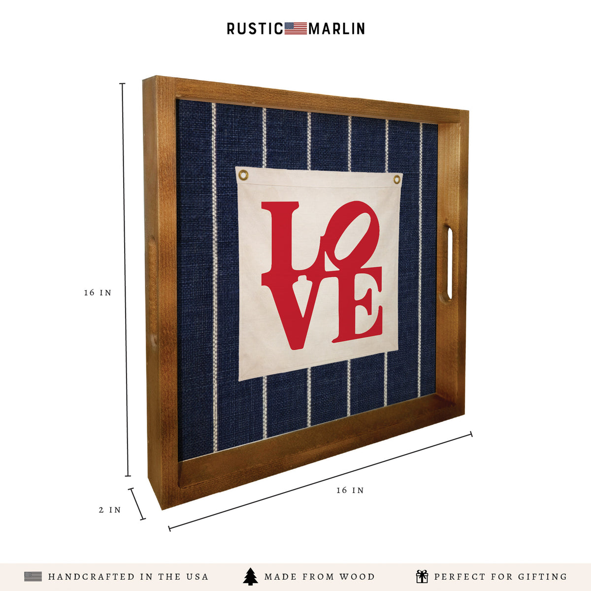 Philadelphia Love Statue Square Tray