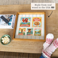 Philly Landmark Stamps Square Tray