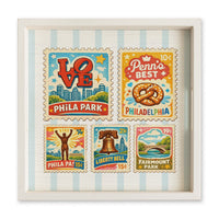 Philly Landmark Stamps Square Tray