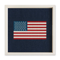 American Flag Printed Needlepoint Serving Tray