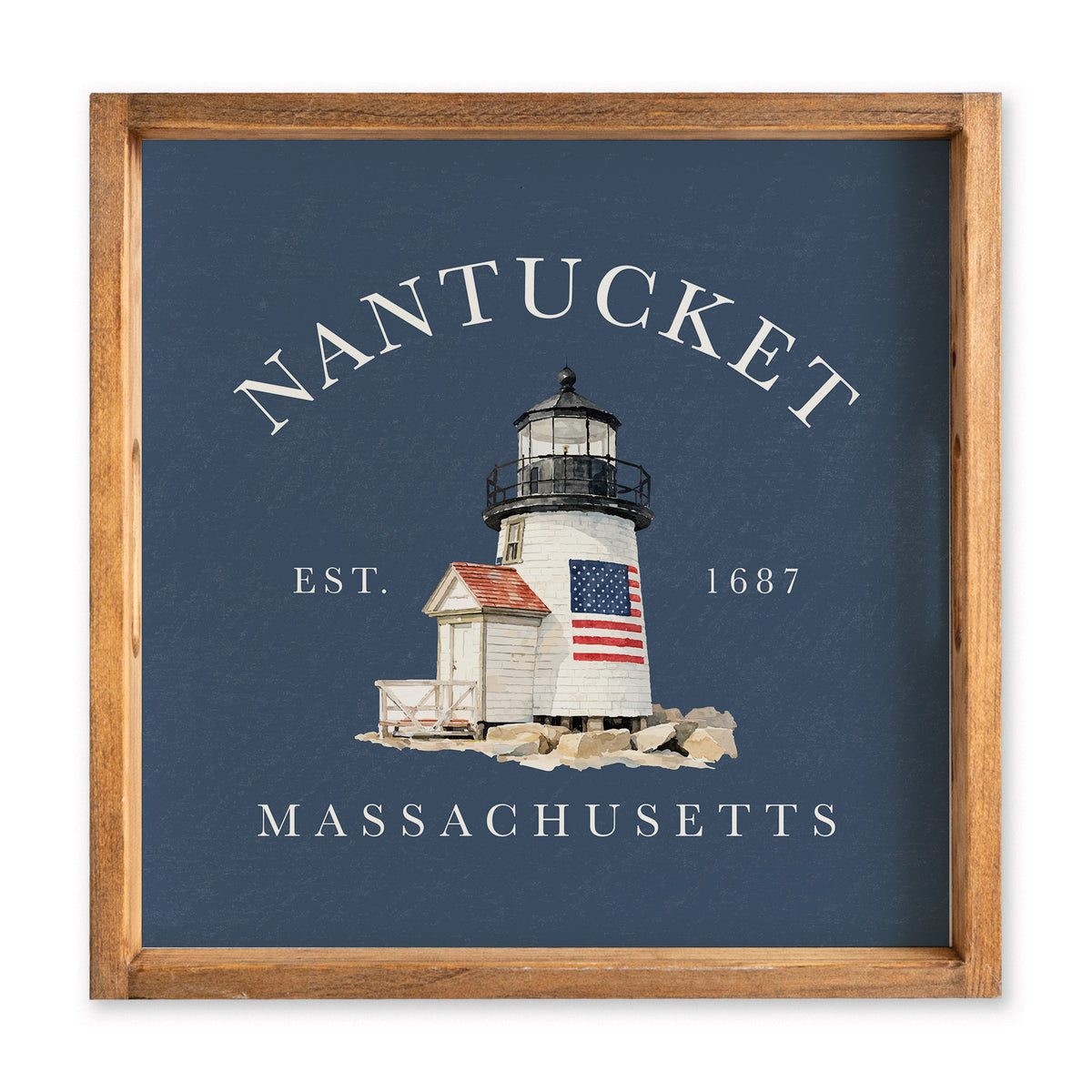 Nantucket Brant Point Lighthouse Serving Tray