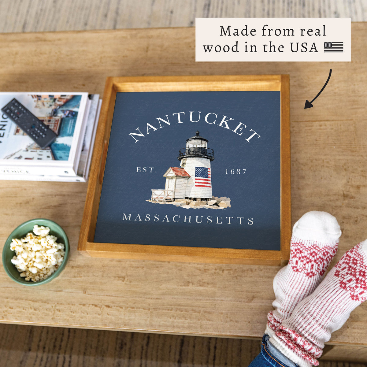 Nantucket Brant Point Lighthouse Serving Tray