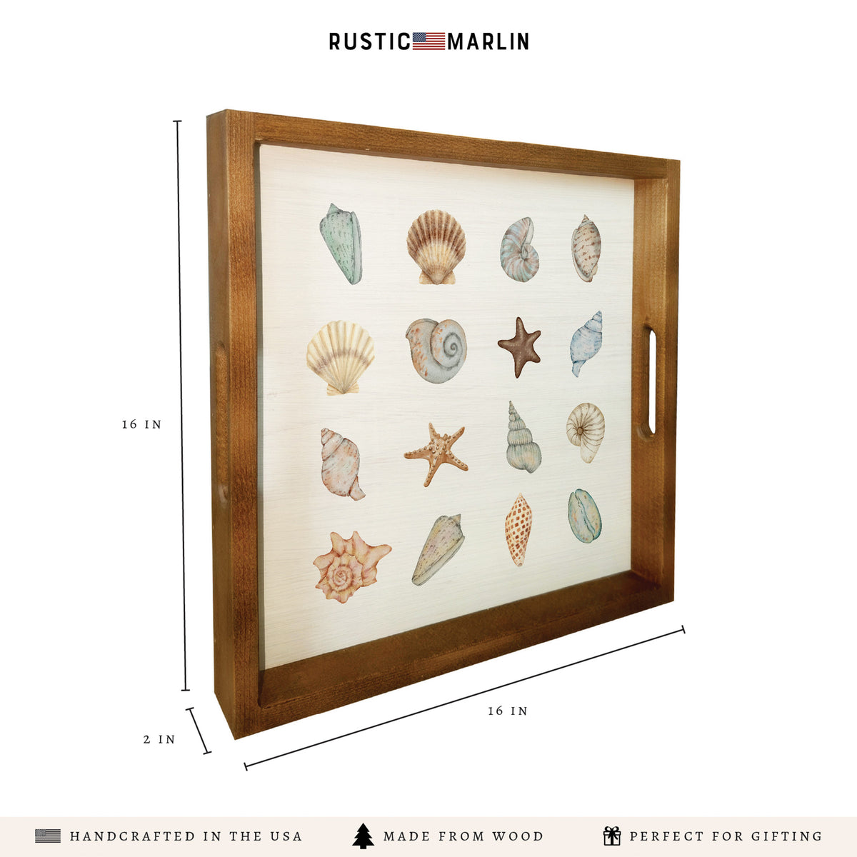 Shell Icons Serving Tray