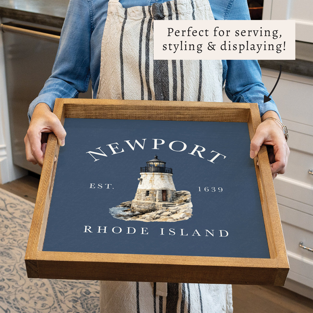 Newport Castle Hill Lighthouse Serving Tray