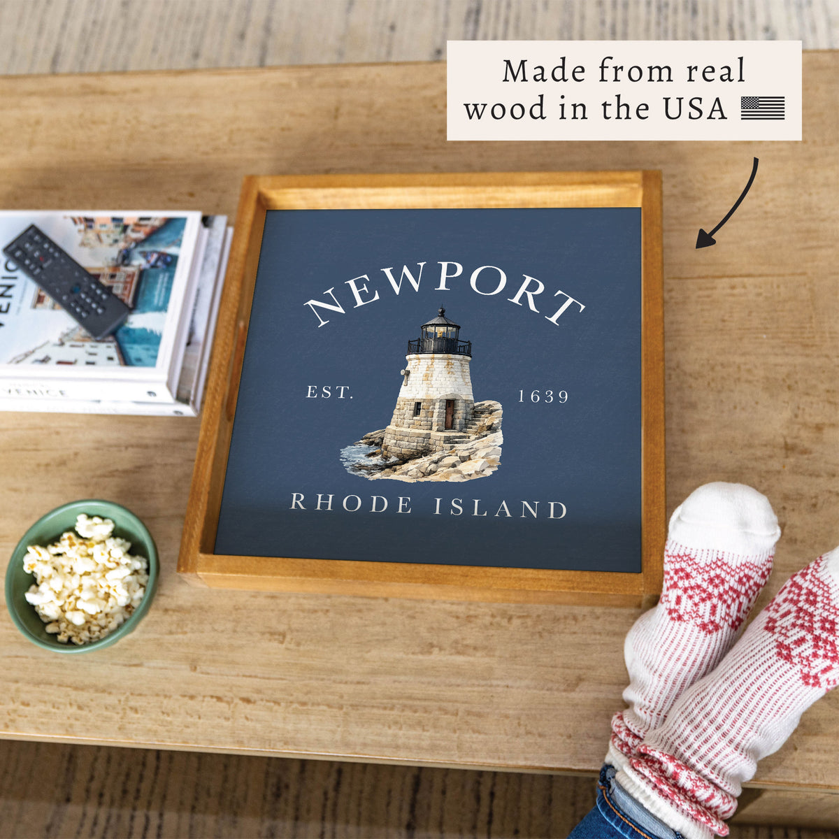 Newport Castle Hill Lighthouse Serving Tray