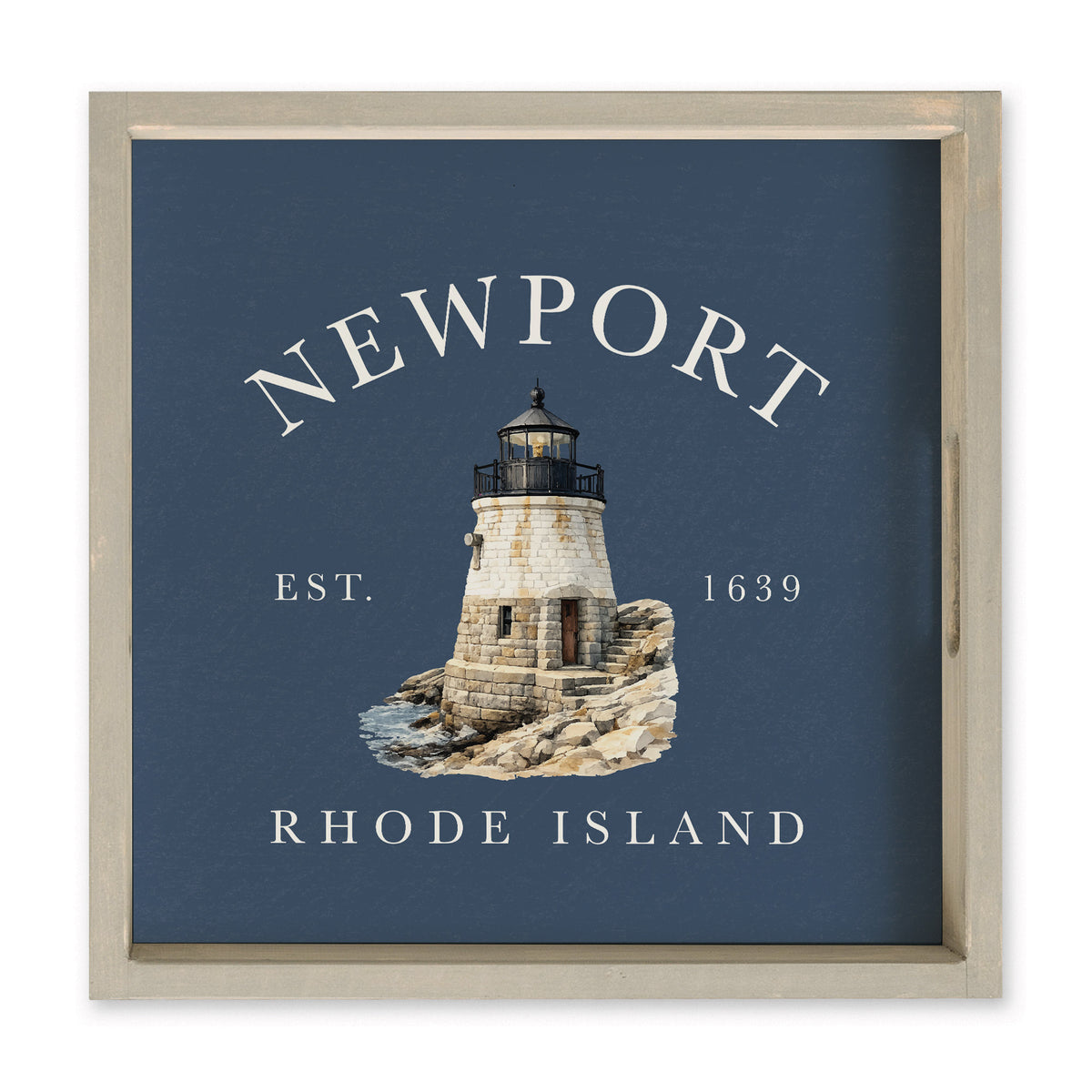 Newport Castle Hill Lighthouse Serving Tray
